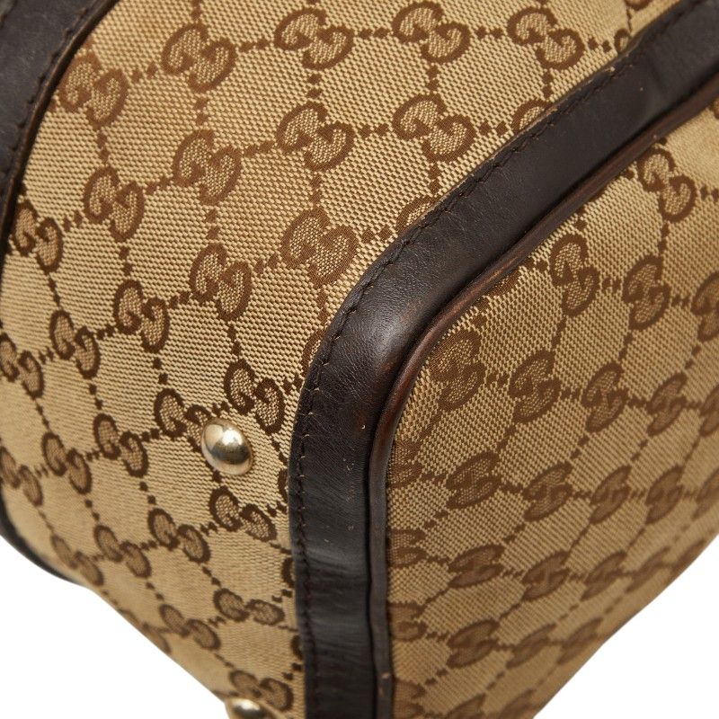 Gucci GG Canvas Sherry Line Mini Boston Bag 2-Way Beige Multicolor — view 6