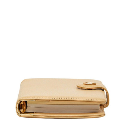 Chanel CC Logo Agenda Notebook Cover Beige Leather — view 3