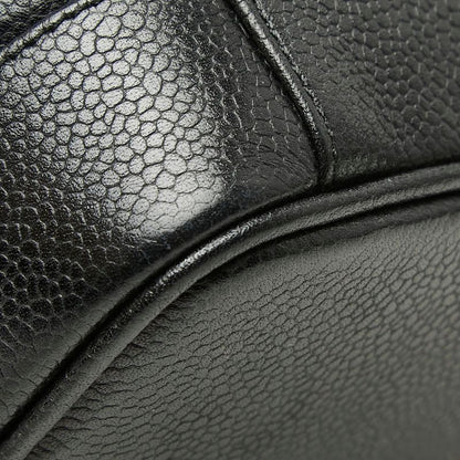 Chanel CC Logo Vanity Bag Handbag Black Caviar Leather — view 7