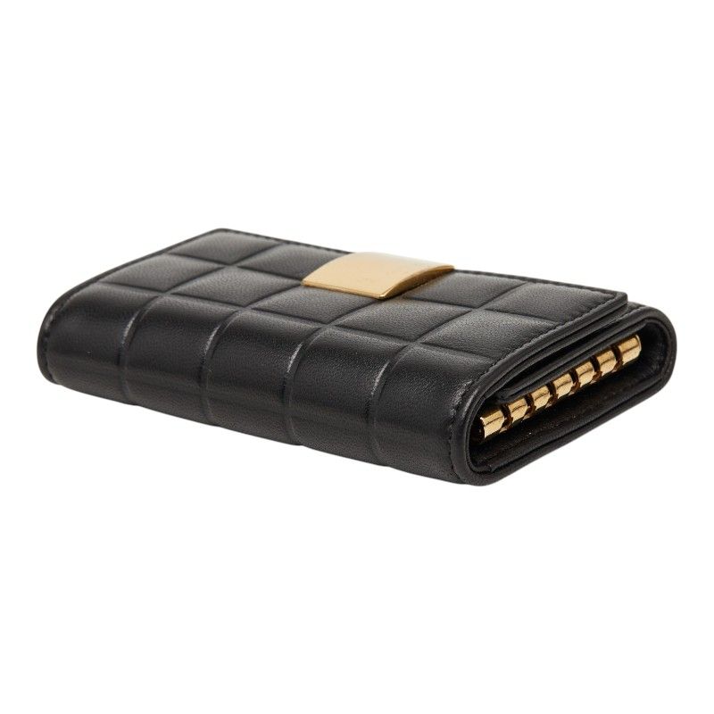 Chanel Choco Bar Key Case Black Leather Key Holder — view 5