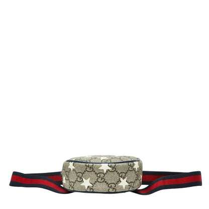 Gucci GG Supreme Star Waist Bag Pouch Beige Navy Leather — view 3