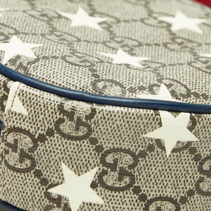 Gucci GG Supreme Star Waist Bag Pouch Beige Navy Leather — view 5