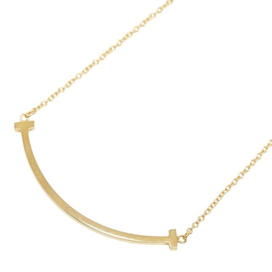 Tiffany & Co T Smile Small Chain Pendant 18k Yellow Gold