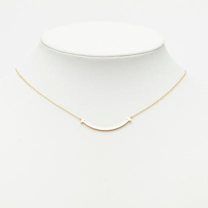 Tiffany & Co T Smile Small Chain Pendant 18k Yellow Gold — view 7