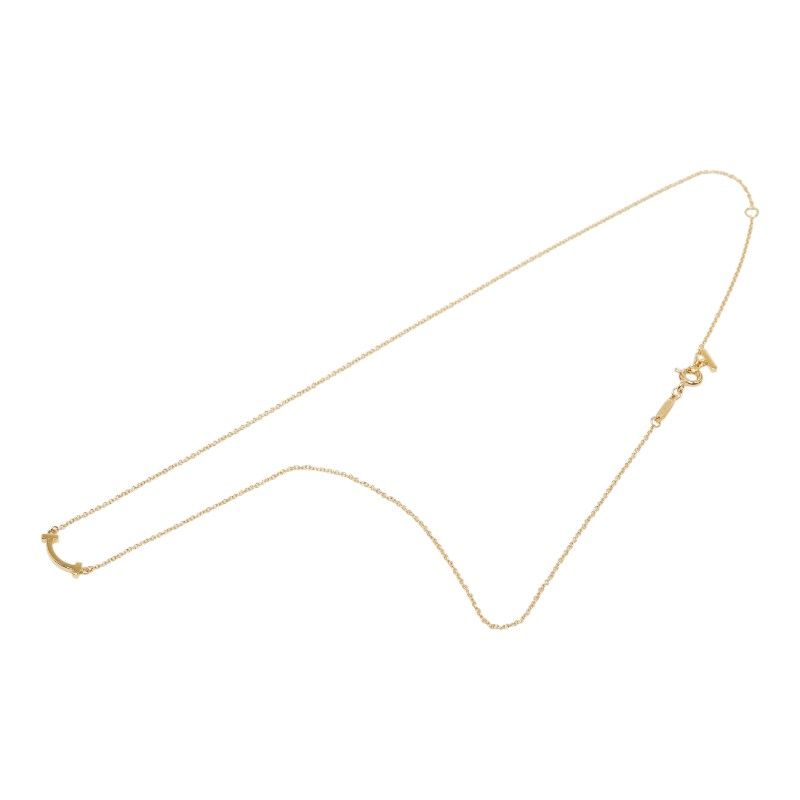 Tiffany & Co T Smile Mini Chain Pendant 18k Yellow Gold — view 4