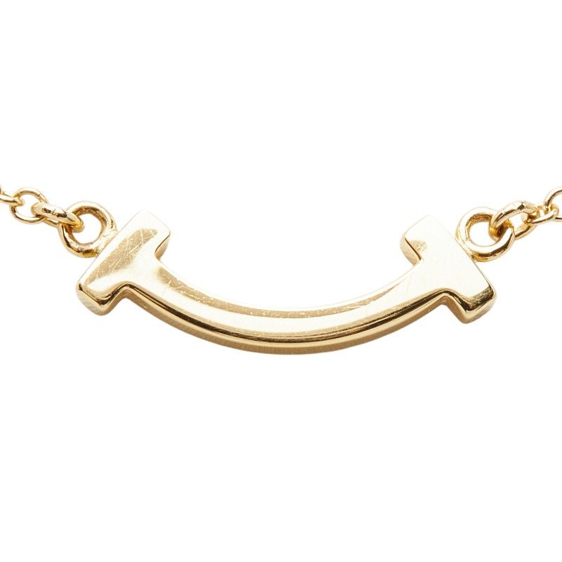 Tiffany & Co T Smile Mini Chain Pendant 18k Yellow Gold — view 2