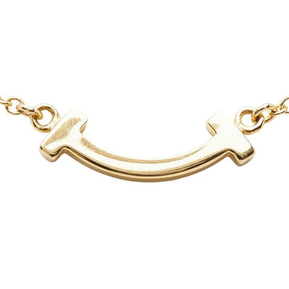 Tiffany & Co T Smile Mini Chain Pendant 18k Yellow Gold — view 2