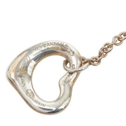 Tiffany & Co Elsa Peretti Open Heart Drop Earrings Silver — view 4