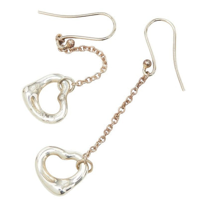 Tiffany & Co Elsa Peretti Open Heart Drop Earrings Silver