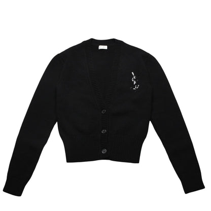 Saint Laurent Paris Cardigan Sequin Black