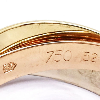 Cartier 18k Yellow Gold WG PG Trinity Ring Bullion — view 5