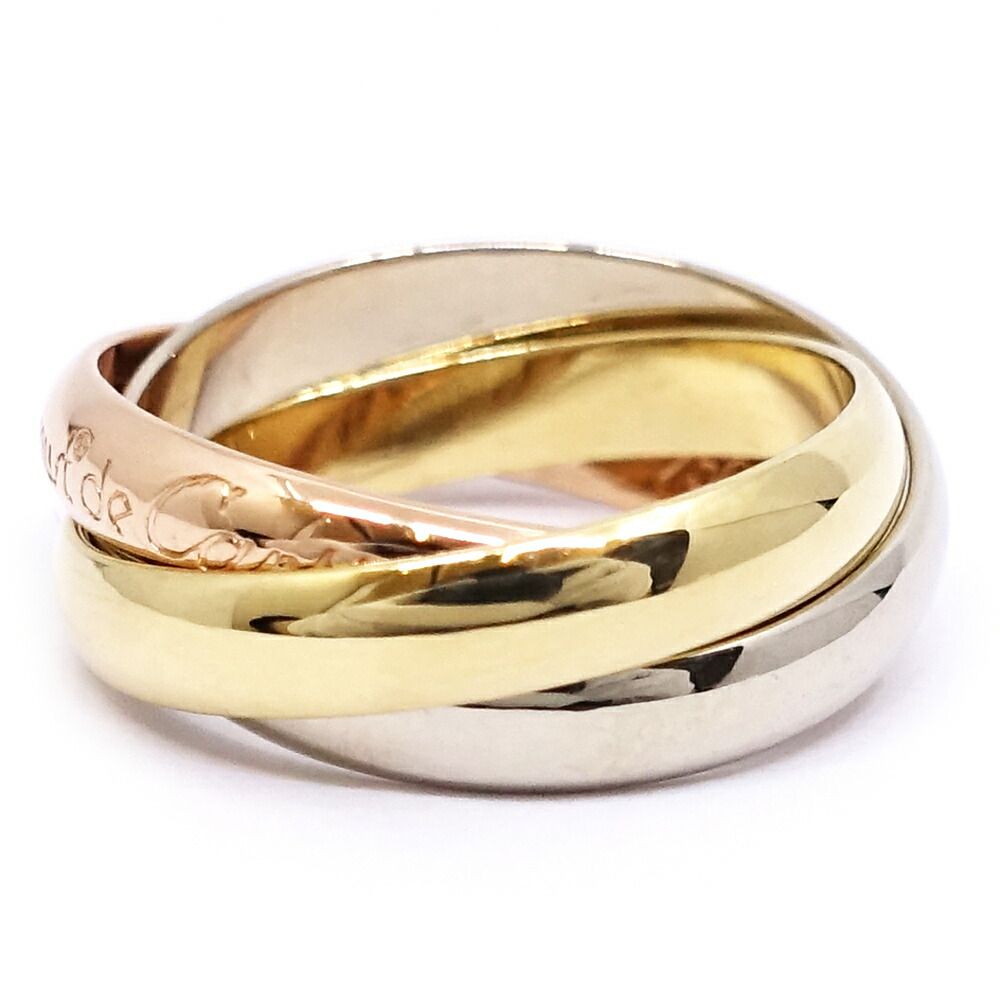 Cartier 18k Yellow Gold WG PG Trinity Ring Bullion — view 2