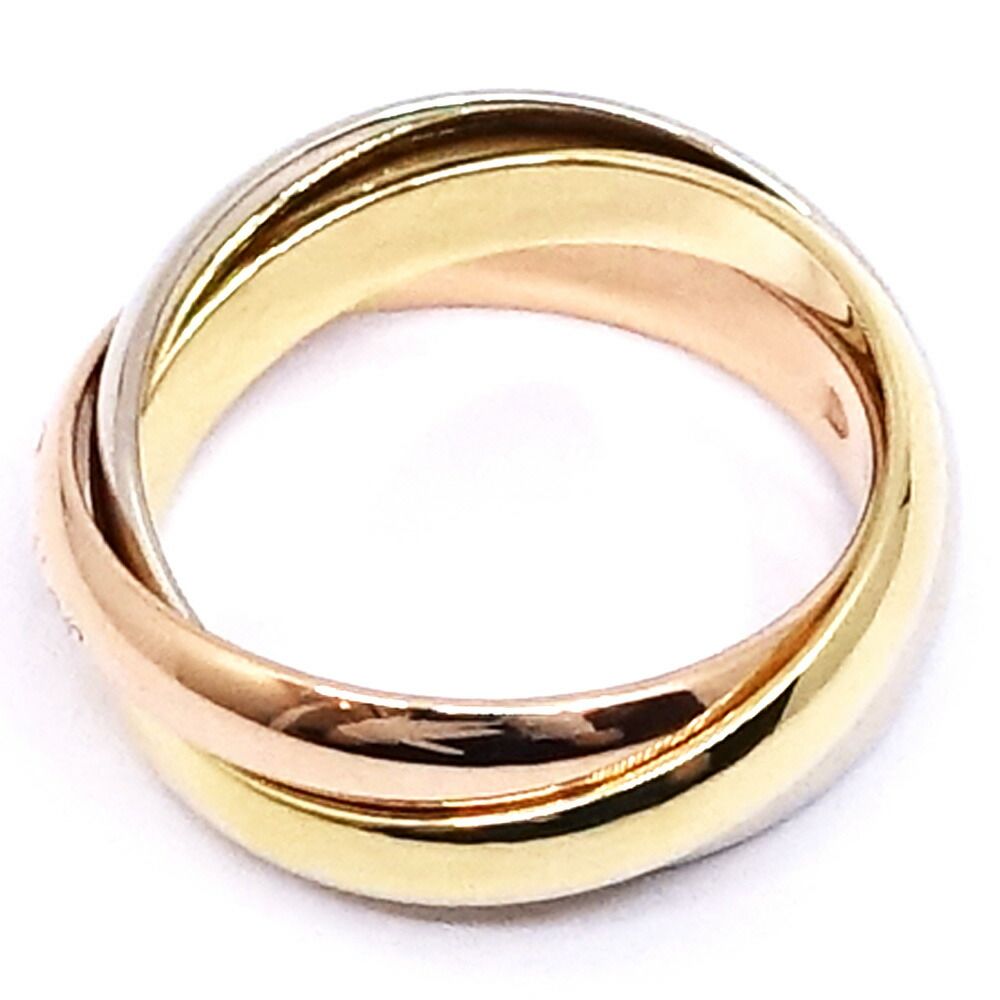 Cartier 18k Yellow Gold WG PG Trinity Ring Bullion — view 6