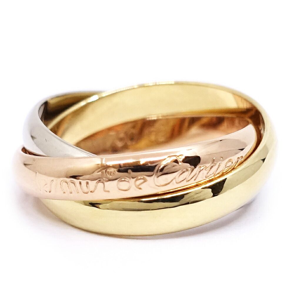 Cartier 18k Yellow Gold WG PG Trinity Ring Bullion