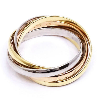 Cartier 18k Yellow Gold WG PG Trinity Ring Rows Bullion — view 8