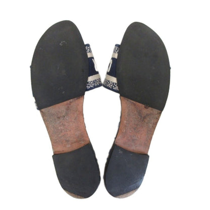Dior Dway Slide Sandals Logo Plaid Slippers — view 7