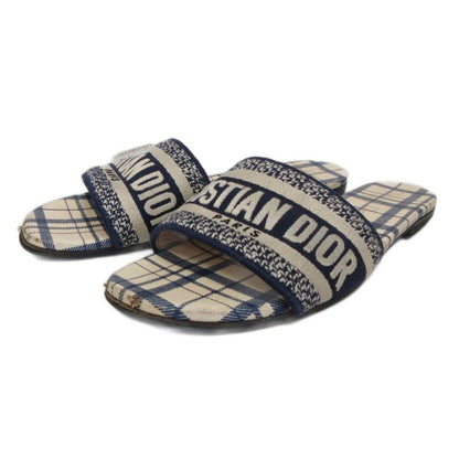 Dior Dway Slide Sandals Logo Plaid Slippers
