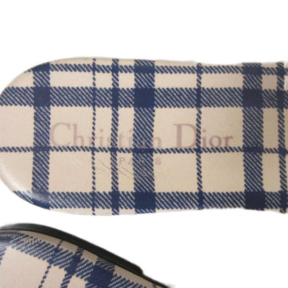 Dior Dway Slide Sandals Logo Plaid Slippers — view 8