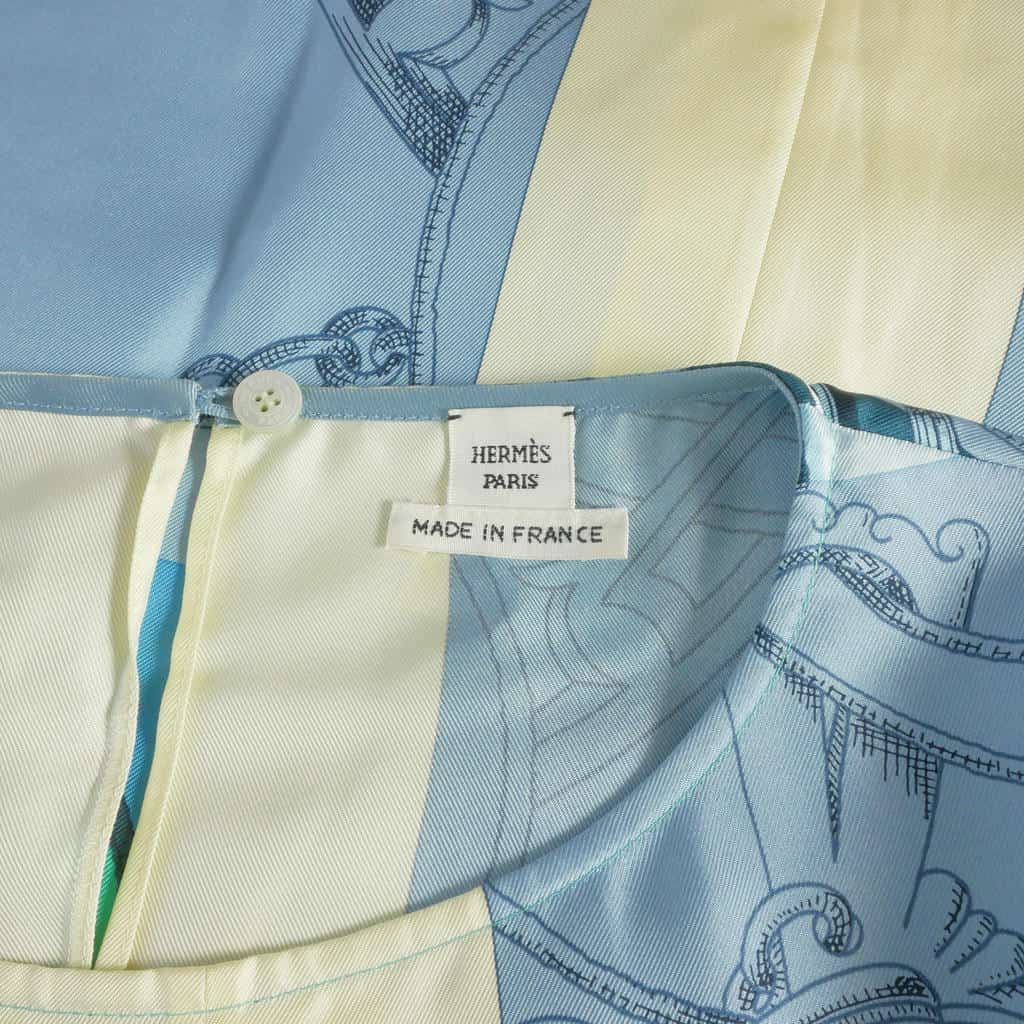 Hermes Silk Sleeveless Dress 34 Multicolor — view 8