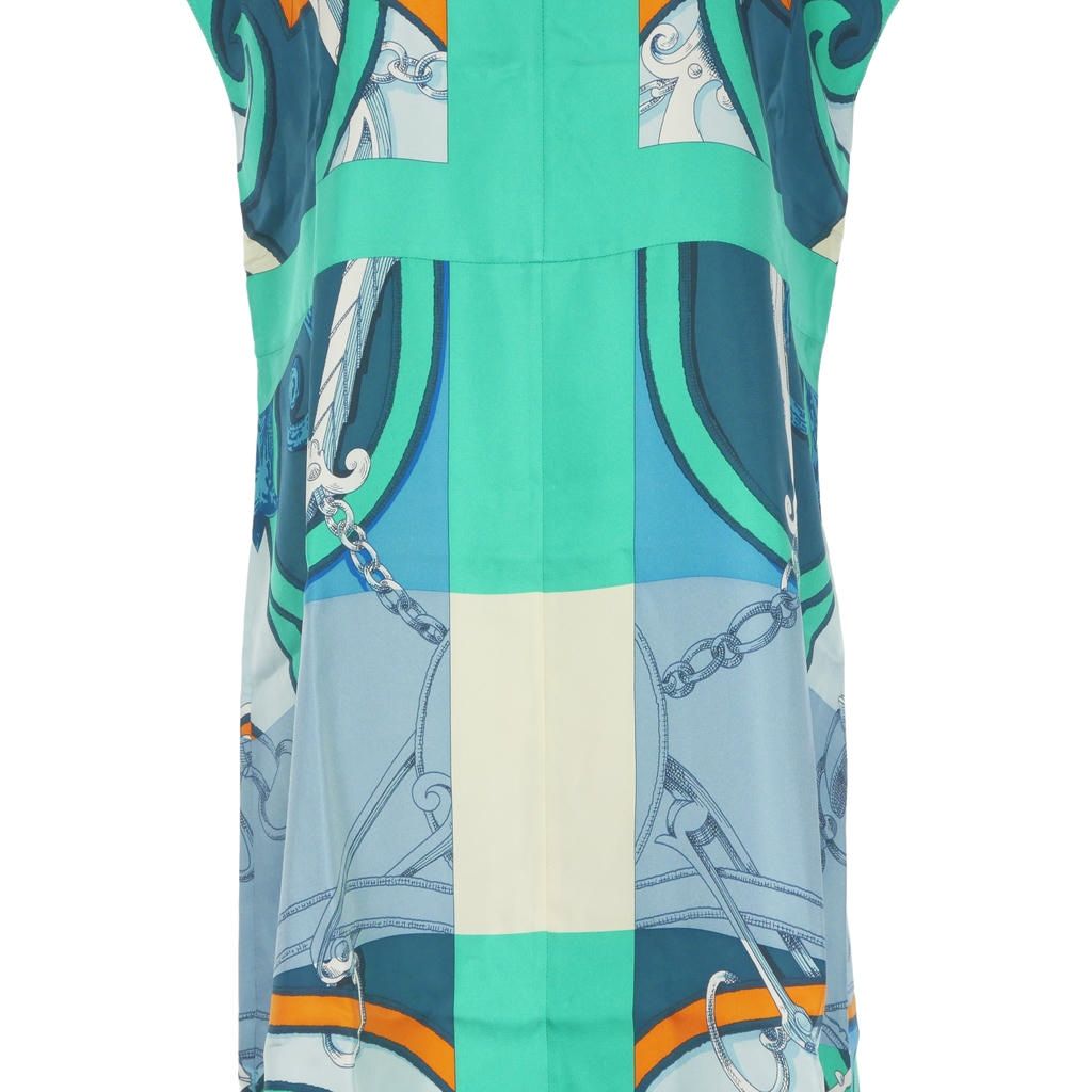 Hermes Silk Sleeveless Dress 34 Multicolor — view 4