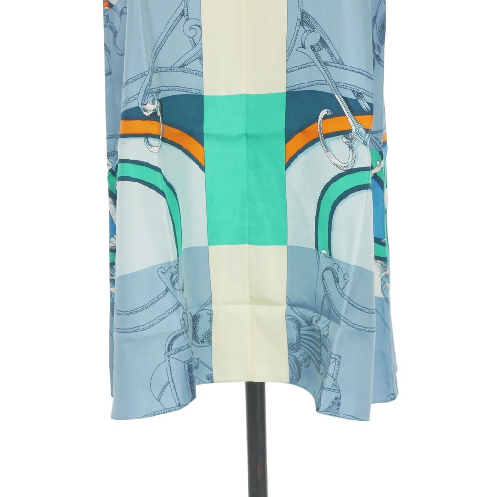 Hermes Silk Sleeveless Dress 34 Multicolor — view 5