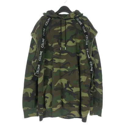 Celine Bands Hoodie Camouflage Long Sleeve XL Khaki