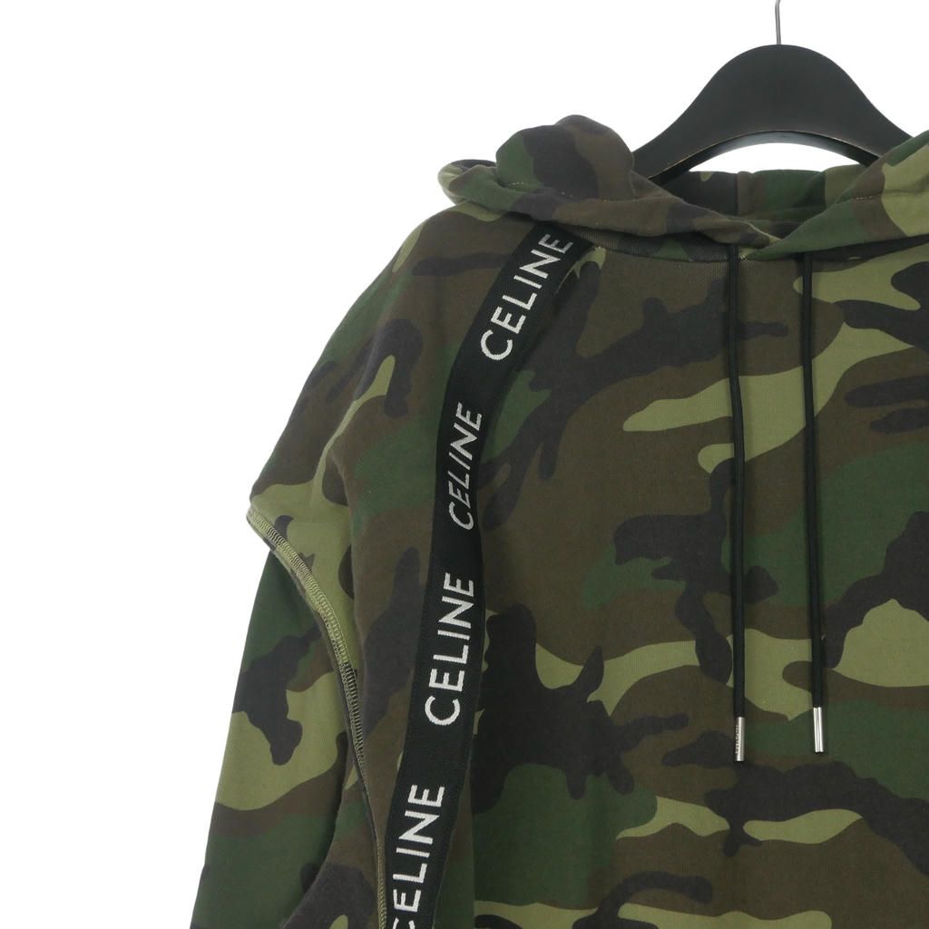 Celine Bands Hoodie Camouflage Long Sleeve XL Khaki — view 3