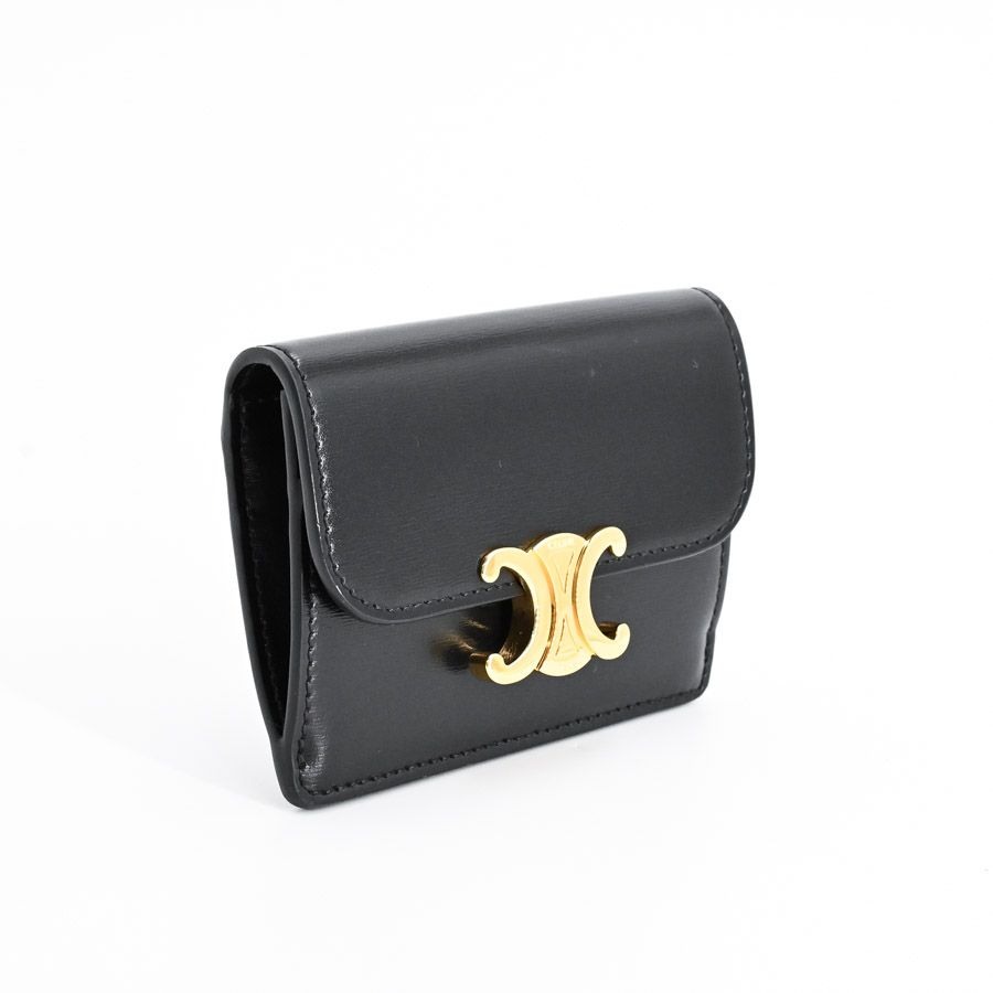 Celine Card Case Holder with Triomphe Flap — view 2