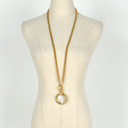 Chanel CC Logo Rupe Necklace Long Gold Plated — view 6