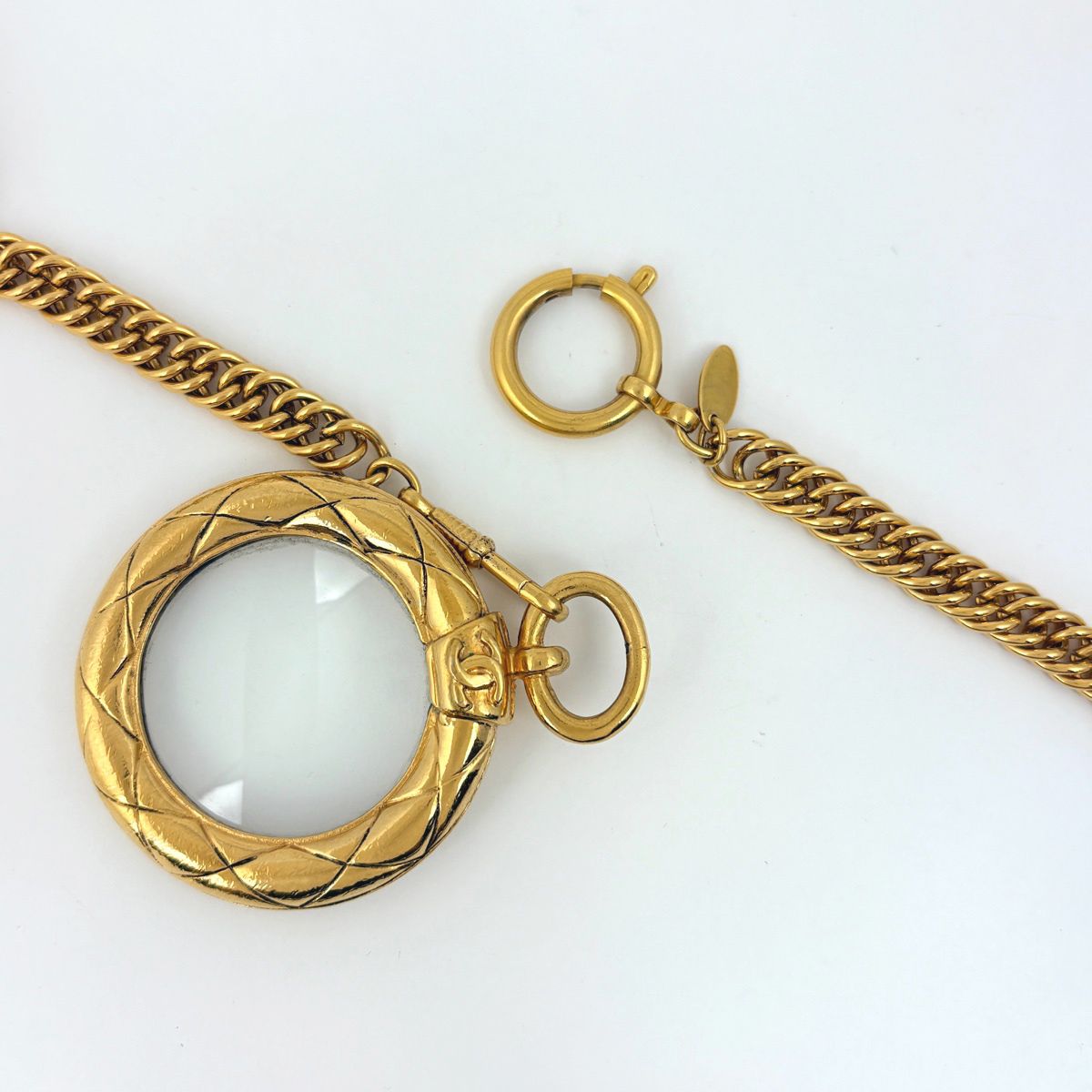 Chanel CC Logo Rupe Necklace Long Gold Plated — view 3