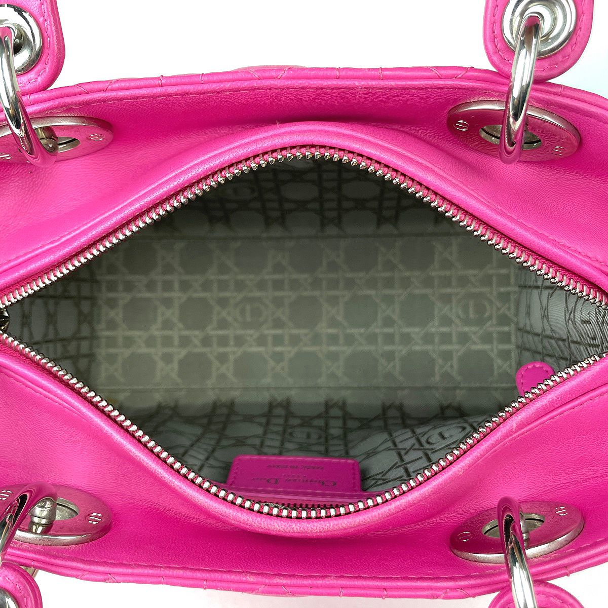 Dior 2-Way Handbag Leather Pink — view 7