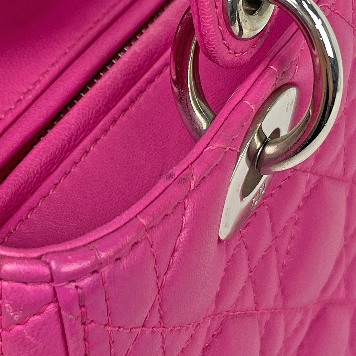 Dior 2-Way Handbag Leather Pink — view 5