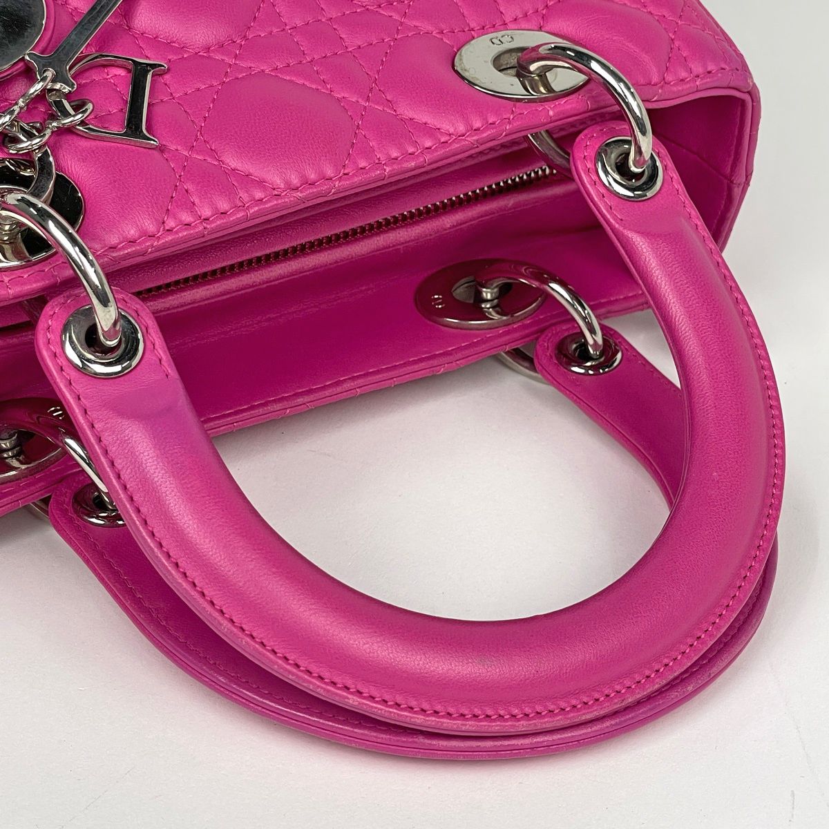Dior 2-Way Handbag Leather Pink — view 6