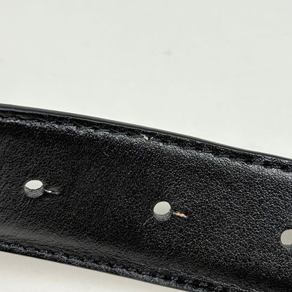 Balenciaga Logo Slim Belt Reversible Leather Beige — view 3