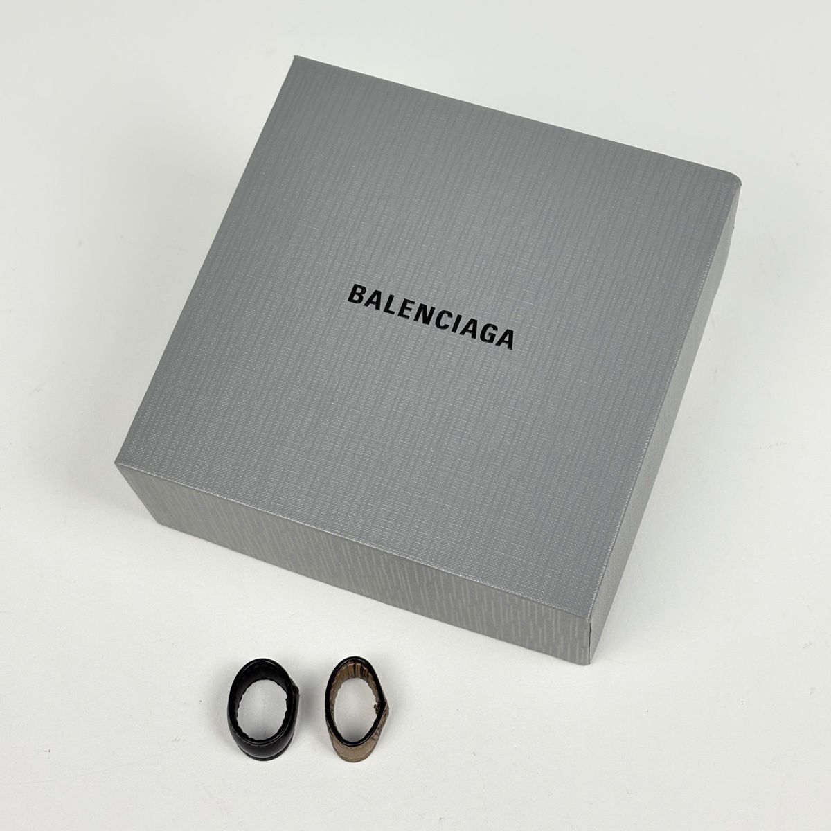 Balenciaga Logo Slim Belt Reversible Leather Beige — view 5