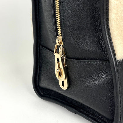 Loewe Amazona 36 Handbag Leather Black Ivory — view 5