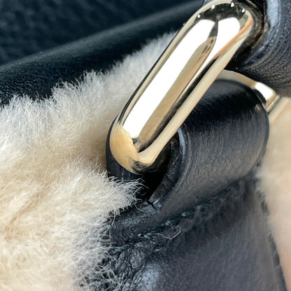 Loewe Amazona 36 Handbag Leather Black Ivory — view 7