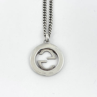Gucci Interlocking Necklace Round 925 Sterling Silver — view 2
