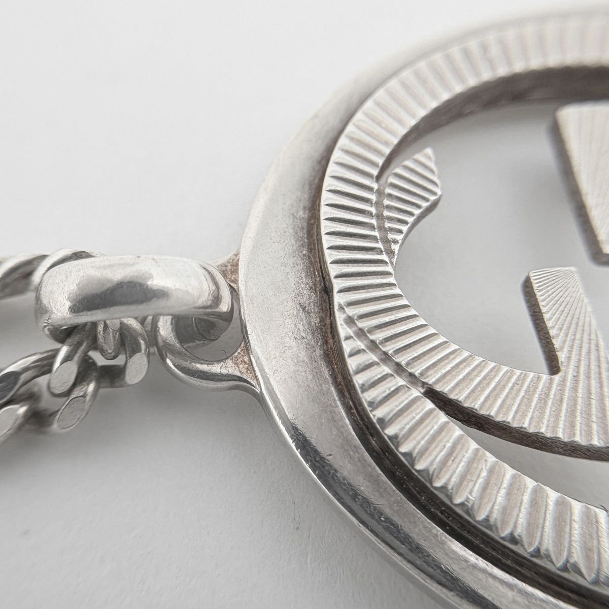 Gucci Interlocking Necklace Round 925 Sterling Silver — view 4