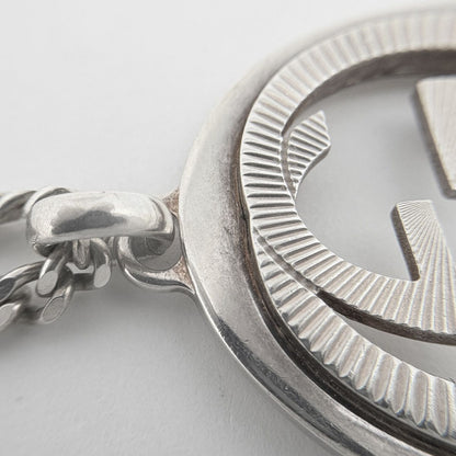 Gucci Interlocking Necklace Round 925 Sterling Silver — view 4