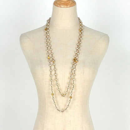 Chanel Faux Pearl Necklace Bijou Long Gold Plated — view 7