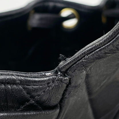 Chanel CC Logo Backpack Leather Black — view 9