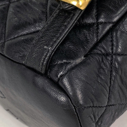 Chanel CC Logo Backpack Leather Black — view 4