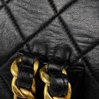 Chanel CC Logo Backpack Leather Black — view 6