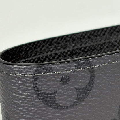 Louis Vuitton Portefeuille Calf Bifold Wallet Monogram Eclipse Gray — view 4