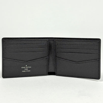 Louis Vuitton Portefeuille Calf Bifold Wallet Monogram Eclipse Gray — view 5