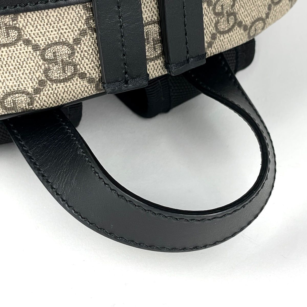 Gucci GG Pattern Backpack Supreme Beige Black — view 7