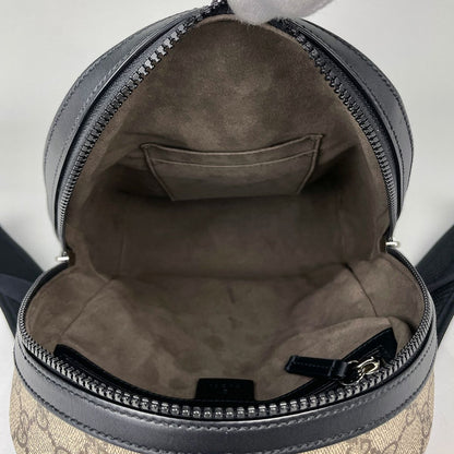 Gucci GG Pattern Backpack Supreme Beige Black — view 9