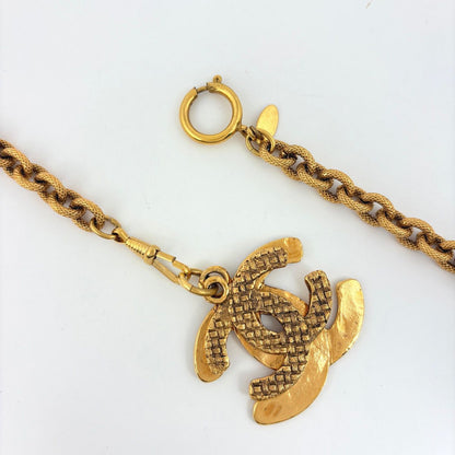 Chanel CC Logo Chain Necklace Long Gold Plated — view 3