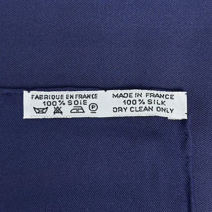 Hermes Carre 90 Cavaliers Peuls Horsemen of the Poule Tribe Scarf Silk Blue — view 2